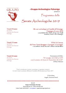 Programma delle Serate Archeologiche 2019